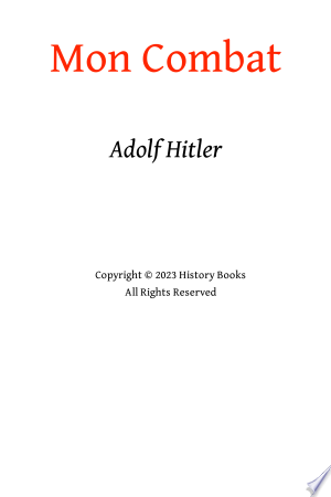 Mon Combat - Mein Kampf